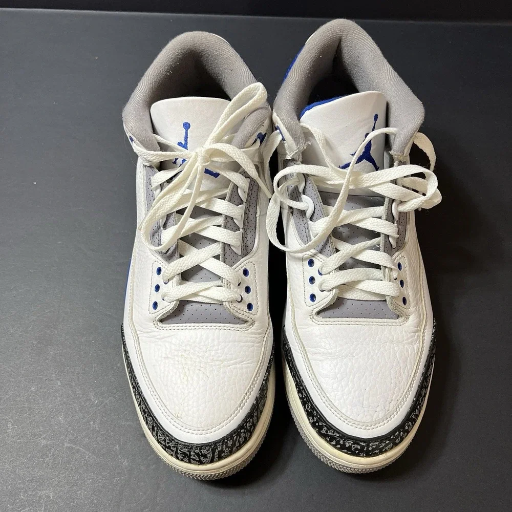Nike Air Jordan 3 Retro Racer Blue White Black Cement Grey Mens 10.5 CT8532-145